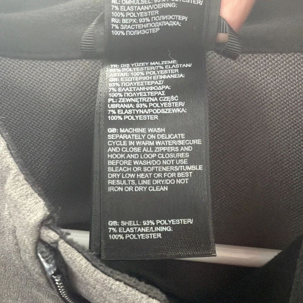 North Face Flash Dry Full Zip Jacket‎ Fleece Lining Large Gray Softshell